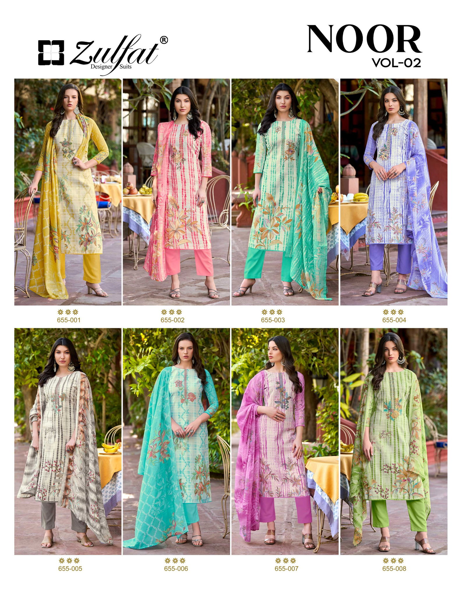 Noor Vol 2 By Zulfat Cotton Printed Dress Material Wholesale Market In Surat